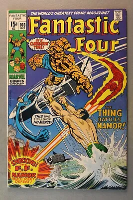 Buy Fantastic Four #103 *1970*  The Thing Battles Namor!  Stan Lee & John Romita • 11.08£