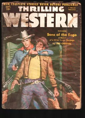 Buy Thrilling Western 9/1952-Stand Off Cover- Sons Of The Sage  By Giff Cheshire-... • 23.79£