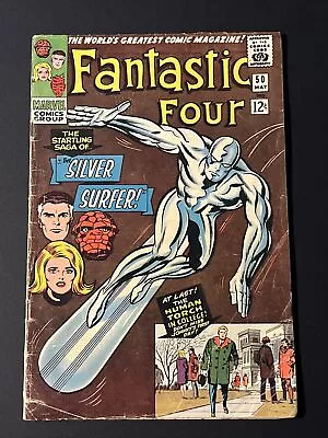 Buy Fantastic Four #50 VG- 1966 Silver Surfer Cover Jack Kirby Marvel Comics • 237.17£