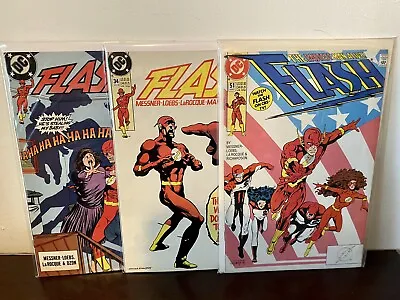 Buy Lot Of 3 The Flash Comics - DC Comics - Issue # 33, 34, & 51~12/89, 01/90, 06/91 • 5.51£