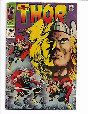 Buy Thor 158 - Vg+ 4.5 - Classic Kirby Cover - Origin Issue - Loki - Odin (1968) • 21.35£