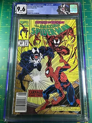 Buy Amazing Spider-Man 362 CGC 9.6 Newsstand WP 2nd Carnage App Venom Custom Label • 75.11£