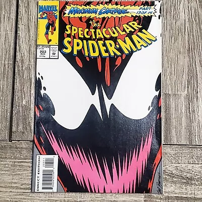 Buy Spectacular Spider Man 203 Comic G/VG Maximum Carnage 13 • 14.34£
