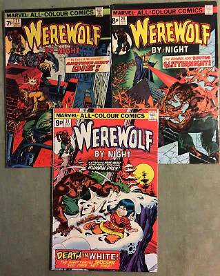 Buy Werewolf By Night, #21. 1974.  #28. #31. 1975.  Bronze Age, Marvel Comics. • 20£