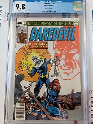 Buy Daredevil #160 Cgc 9.8 White Pages Newsstand Frank Miller Bullseye 1979 • 315.80£