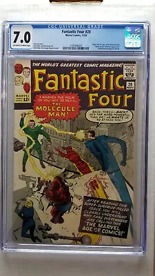 Buy Fantastic Four #20 CGC 7.0 F/VF     Origin 1st Appearance Molecule Man • 881.92£
