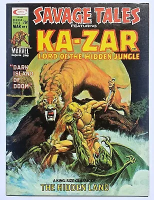 Buy Savage Tales 9 Marvel 1975 Curtis Comic Magazine Vfn+ • 24.99£