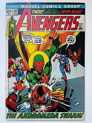 Buy Marvel THE AVENGERS #96 VF- 7.5 Neal Adams 1972 Kree-Skrull War • 32.09£