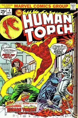 Buy HUMAN TORCH #4 VG/F, From Strange Tales #104, Marvel Comics 1975 Stock Image • 6.32£