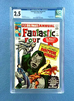 Buy Fantastic Four Annual #2 Cgc 2.5 Good+ Marvel Comics Origin Of Doctor Doom • 184.98£