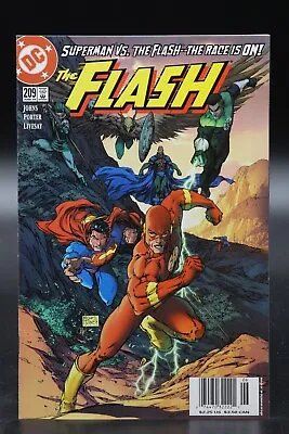 Buy Flash (1987) #209 Newsstand Michael Turner Cover Howard Porter Geoff Johns NM • 19.76£