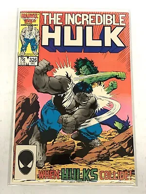 Buy Incredible Hulk #326 Copper Age 1986!Gray Hulk Vs Green Hulk MCU 🔑 Near Mint • 9.52£