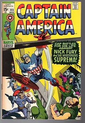 Buy Captain America #123 - Marvel 1970 - Bagged Boarded - Vf-(7.5) • 23.94£