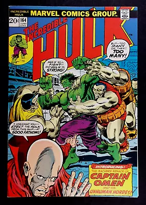Buy Incredible Hulk #164 VF/NM 9.0  1st Captain Omen Trimpe Art Vintage Marvel 1973 • 47.65£
