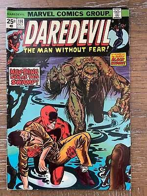 Buy Daredevil #114, Marvel, Fine, A Quiet Nigh In The Swamp! • 15.28£