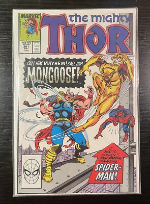 Buy Marvel Comics The MightyThor #391 May 1988 Mongoose Guest Star Spiderman VF/NM • 11.83£