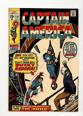 Buy Captain America 131 VF/NM Bucky Reborn Red Skull 1971 • 31.60£