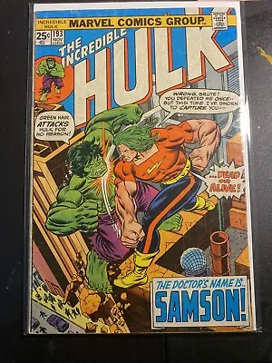 Buy THE INCREDIBLE HULK #193 Marvel Comics, 1975/ The Doctor's Name Is ... Samson! • 23.75£