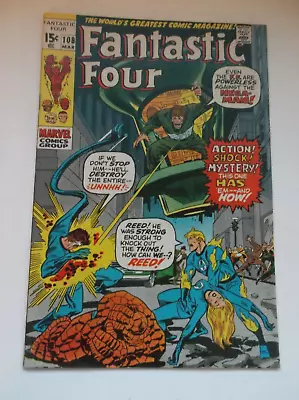 Buy Marvel: Fantastic Four #108, 1st Nega-man/annihilus Cameo, 1971, Fn+ (6.5)!!! • 23.71£