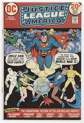Buy Justice League Of America 107 DC 1973 FN VF 1st Freedom Fighters Superman Batman • 66.05£