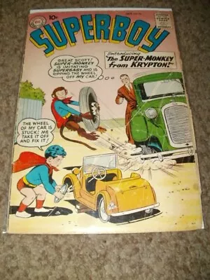 Buy Superboy 76 - 1st Super Monkey - Silver Age Vintage 10 Cent Issue - Good 2.0 • 15.80£
