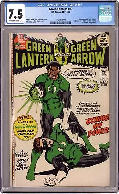 Buy Green Lantern #87 CGC 7.5 1972 3752713006 1st App. John Stewart Green Lantern • 514.24£