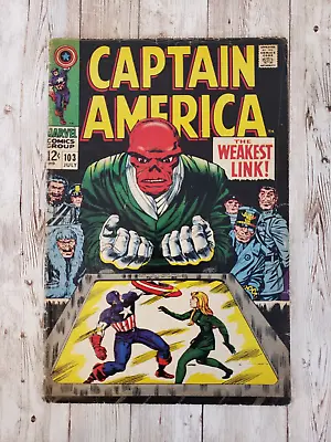Buy Captain America #103 Marvel Comics 1968 Stan Lee & Jack Kirby - Red Skull • 23.98£