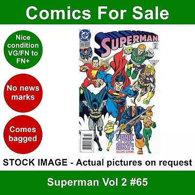 Buy DC Superman Vol 2 #65 Comic - VG/FN+ 01 March 1992 • 3.99£