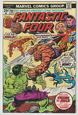 Buy Fantastic Four #166 (Jan 1976, Marvel), FN Condition (6.0), Vs. The Hulk • 13.44£