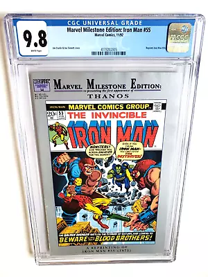 Buy Marvel Milestone Edition: Iron Man #55 Cgc 9.8 +newsstand+ 1992 +1st Thanos+ • 108.83£