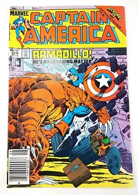 Buy Captain America #308 Newsstand (1985 Marvel) F/VF 1st Armadillo Appearance Comic • 5.53£