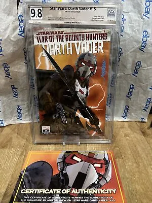 Buy Star Wars War/  Bounty Hunters Darth Vader #15 Mayhew Signed Pgx 9.8 Not CGC • 75.55£