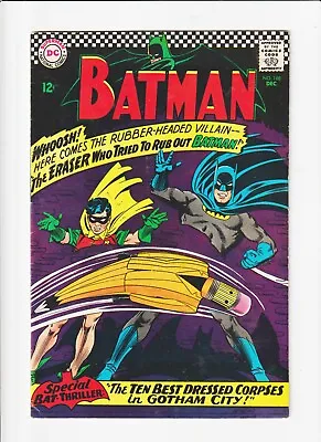 Buy Batman 188 The Classic  Eraser Cvr  Ten Best Dressed Corpses Dc Comics 1966 • 47.32£
