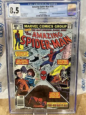 Buy Amazing Spider-Man #195 CGC 8.5 White Pages 1979 ASM Graded Newsstand Comic • 31.97£