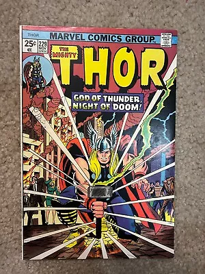 Buy Thor #229 Ad For Incredible Hulk #181! Marvel Bronze Age Comic Book 1974 • 27.67£