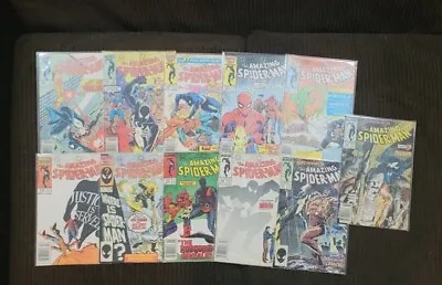 Buy The Amazing Spider-Man Lot Of 11 + Web Of Spiderman Lot Of 4 MARVEL 1985-1987 • 131.92£