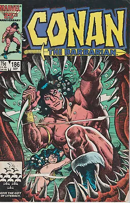 Buy Marvel Comics Conan The Barbarian #186 (1986) 1st Print F • 2£