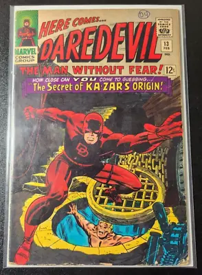 Buy Daredevil #13 1st Appearance Of Vibranium 1966 Stan Lee Jack Kirby Vintage MCU • 28.02£