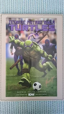 Buy TMNT #1 NYCC Exclusive: Trade Donatello Soccer Signed X2 By Eastman & Mychaels. • 40£