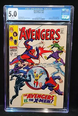 Buy Avengers 53 (1968) Cgc 5.0 White Pages • 80.06£