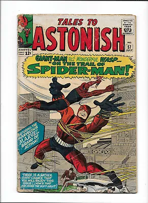 Buy Tales To Astonish #57 [1964 Vg]  On The Trail Of Spider-man!  • 79.15£