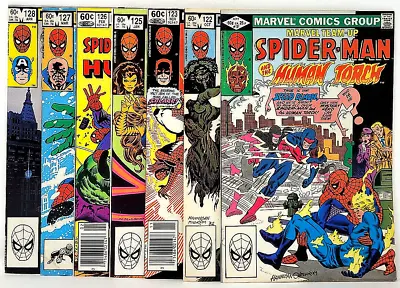 Buy Marvel Team-Up SpiderMan #121 First Frog Man, 122 Man Thing 123, 125 126 127 128 • 28.45£