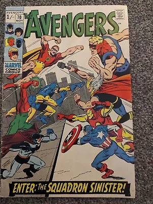 Buy Avengers 70 Marvel 1969  Grandmaster, Squadron Supreme-Hyperion Nighthawk • 14.98£