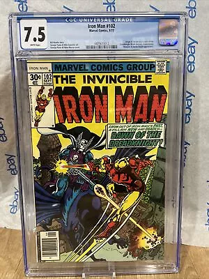 Buy Iron Man #102 CGC 7.5 1977 Origin & 1st Full Appearance Dreadknight Perez Label • 78.98£