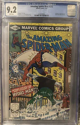 Buy Amazing Spider-Man #212 CGC 9.2 Origin & 1st Appearance Of Hydro Man 1980 • 61.61£