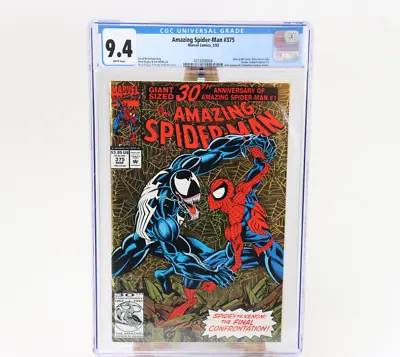 Buy Amazing Spider-Man #375 March 1993 Marvel Comics Gold Foil Holo Cover CGC 9.4 NM • 39.49£