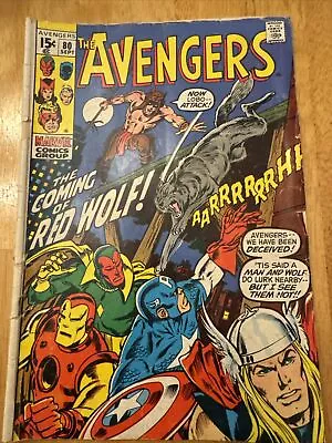 Buy Avengers #80 Bronze Age Marvel Comics 1st Appearance Red Wolf 1970 • 18.46£