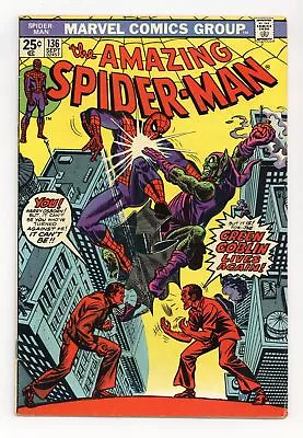 Buy Amazing Spider-Man #136 VG+ 4.5 1974 1st App. Harry Osborn As Green Goblin • 37.16£