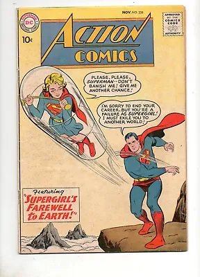 Buy Action Comics #258 2ND SUPERGIRL COVER! Superman Banishes Supergirl 1959 Fn 6.0 • 139.12£