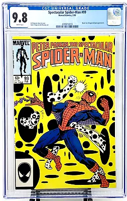 Buy Spectacular Spider-Man #99 CGC 9.8 WP  1985 Marvel Comic Spot Kingpin NEW CASE • 279.02£